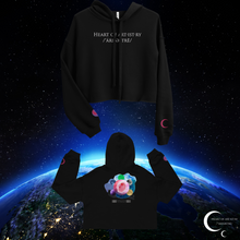 Load image into Gallery viewer, Heart Of Artistry Plentiful Universe Crop Hoodie
